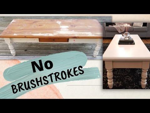 How To Paint Furniture WITHOUT BRUSH STROKES | Coffee Table Makeover Before and After