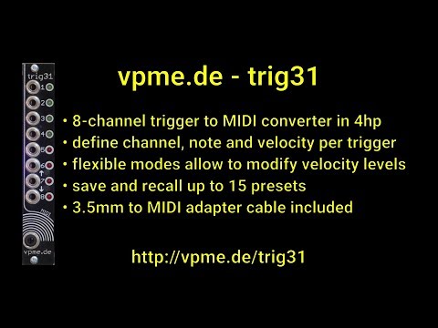 VPME.DE Trig31 8-Channel Trigger To MIDI Converter Module image 2