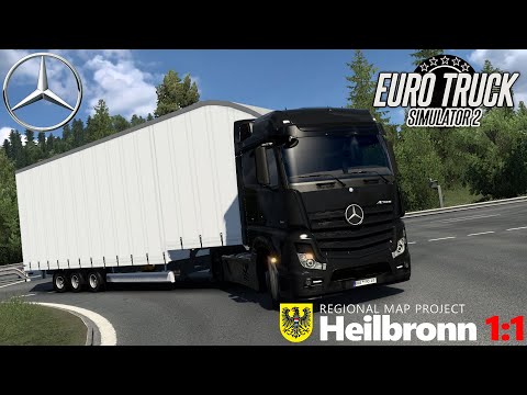 ETS2 1.41 | Heilbronn-Map | Mercedes Actros MP4 1851 | Schwäbisch-Hall — HN-Industriegebiet | Part 2