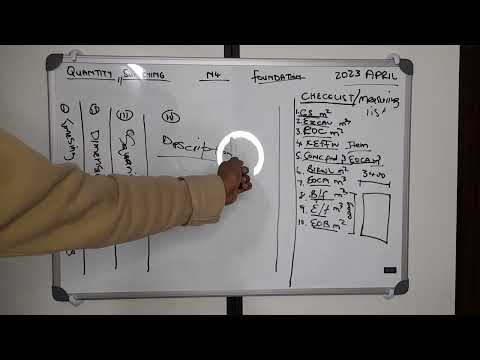 Quantity Surveying N4|Lesson 01: Taking-off Foundation