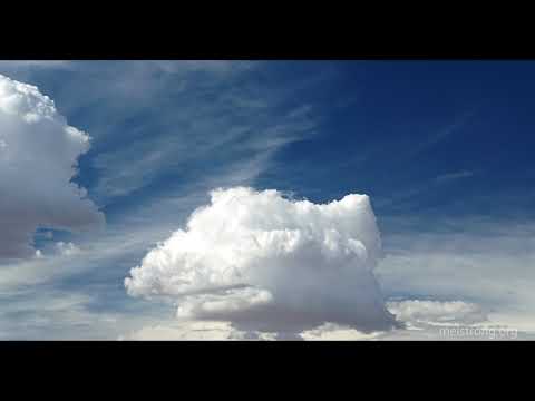 Short time lapse of convecting cumulus mediocris in 4k