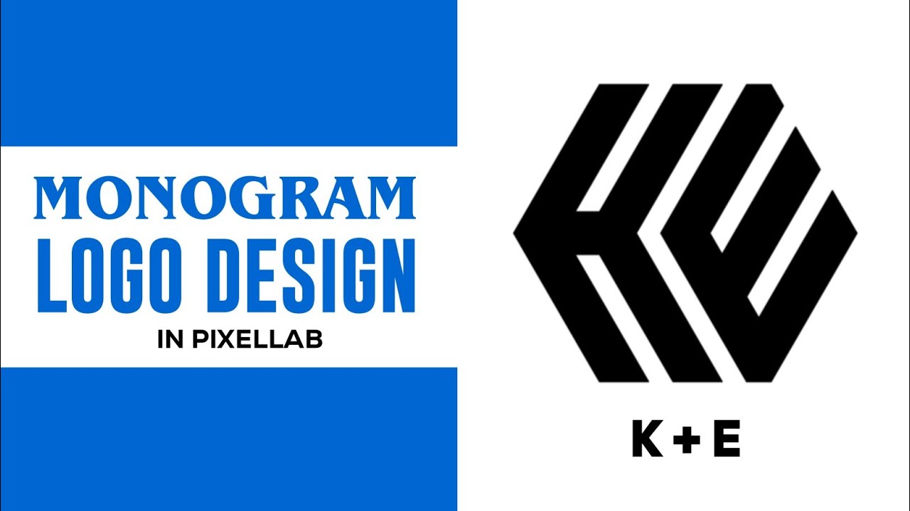 KE Letter Monogram Logo Design In Vector Ink | Vector Ink Logo Design Tutorial | Vishh