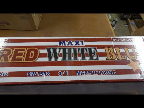 Red White Blue Maxi 1/3 finale set of 3 26 shot 500g angled cakes by BoomWow