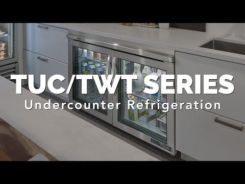 True TUC-27F-HC Undercounter Freezer, -10 F, Stainless Steel Top & Sides, (1) Stainless Steel Door, (2) Shelves, Clear Coated Aluminum Interior