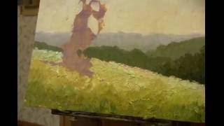 preview picture of video 'MOUNTAIN LANDSCAPE PAINTING by Jon Houglum Video #1'