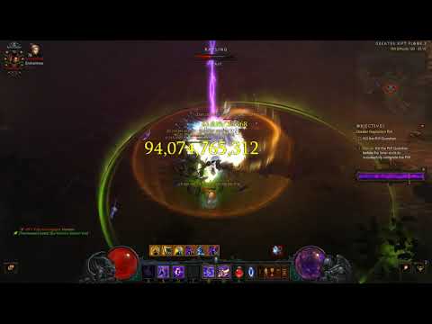 Diablo III Vyr Chantodo Wizard GR 120 Boss kill | Pushing with every class non-season part 2