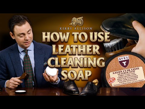 Which leather cleaning product is right for your dress shoes? Using the Saphir Leather Cleaning Soap