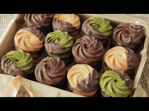 초간단! 선물용으로도 좋은 3가지 맛 버터링 쿠키 만들기|Easy and Cute Gift-Worthy Butter Cookies in 3 Flavors!| Cooking tree