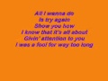 That Was Then By Jesse McCartney Lyrics