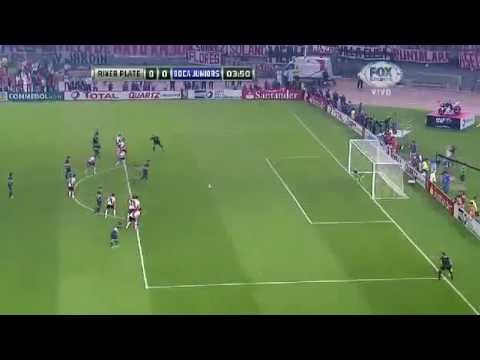 Marcelo Barovero ataja penal a Gigliotti   River Plate vs Boca Juniors 1 0   Copa Sudamericana 2014
