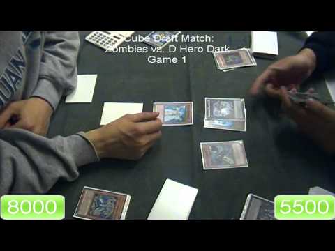 Yugioh Cube Draft Duel: Zombies vs. Destiny Hero Dark Game 1 HD