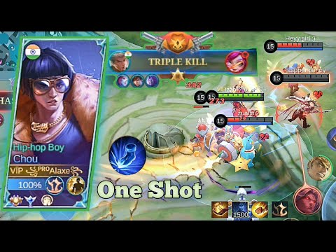 Chou Tank Builds Is OP 😮🔥 | Chou Rotation, roaming builds | Epic comeback rank match | #chou #mlbb