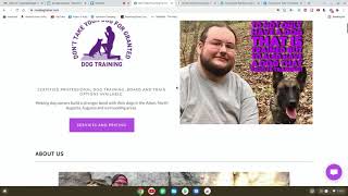 Dog Training Website Critique for Grant Baxley