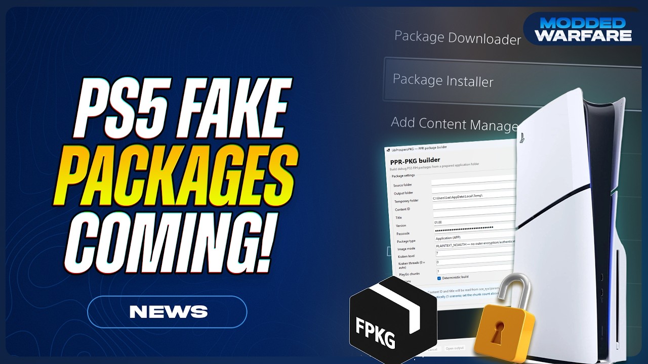 Fake Packages Announced for PS5 up to 11.40 with fpkg builder & More!