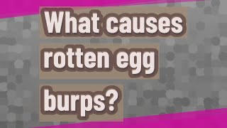 What causes rotten egg burps?