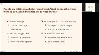 hotel - listening task 2