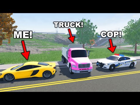 BLOCKING THE POLICE IN WITH A DUMP TRUCK! (ROBLOX ROLEPLAY)