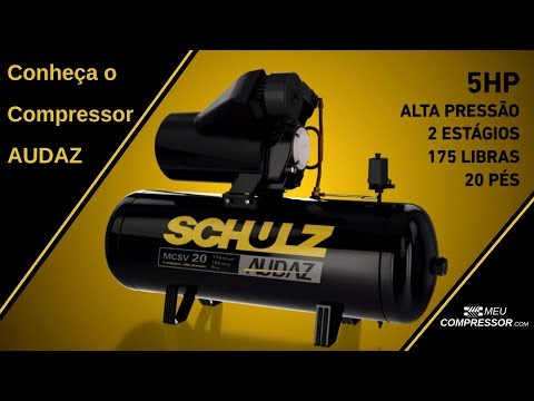 Motocompressor De Ar Schulz - Mcsv 20/150 Audaz - 20 Pes 150 Litros 175 Libras 220/380v Trif - Video