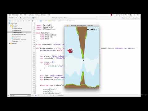 Hacking with Swift 2 - Games and Technique projects : Crashy Plane intro