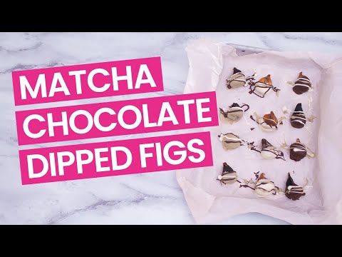 Matcha & Chocolate Dipped Dried Figs