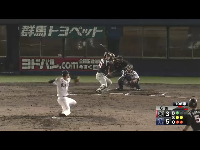 【6回表】マリーンズ・角中 勢いが止まらない!! タイムリーで1点差に詰め寄る!! 2016/6/24 L-M