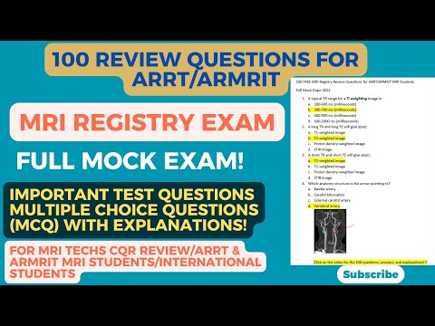 100 MRI Registry Practice Test Questions & Answers | Full Mock Exam 2025 (ARRT/ARMRIT Review)