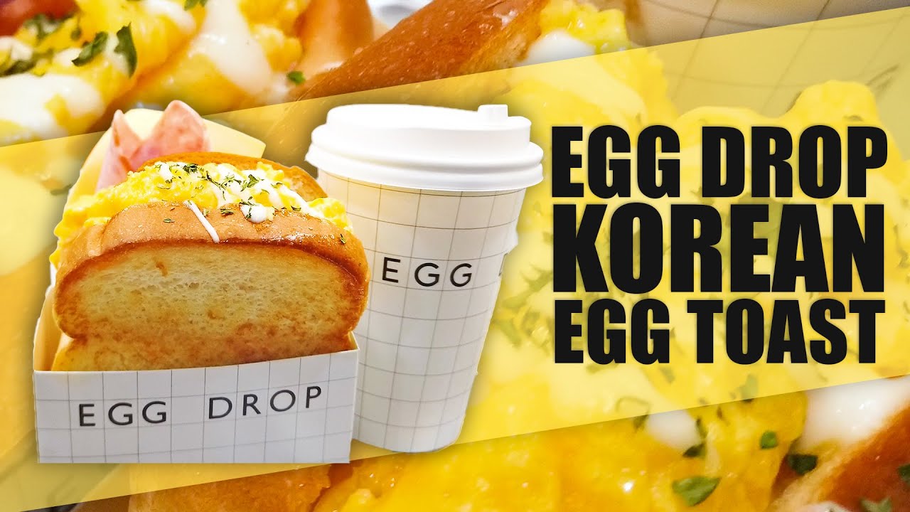 The making of EGG DROP Korean Sandwich / Toast @ Seoul