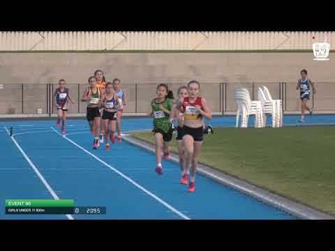 Girls Under 11 800m H2 - 2020 State Combined Events Championships // LAVicTV