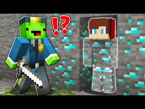 JJ's Unbelievable Diamond Escape from Mikey - Minecraft (Maizen)