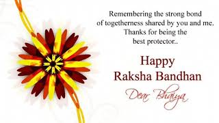 Happy Raksha Bandhan Dear Brother | Trending Raksha Bandhan WhatsApp Status Video For Brother