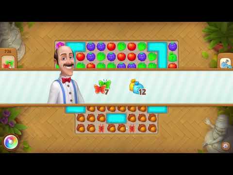 Gardenscapes 736 Level - 24 moves - NO BooSTERS