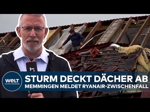 Video Thumbnail: SÜDDEUTSCHLAND: Ulm schwer getroffen! Sturm deckt Dächer ab – Memmingen meldet Ryanair-Zwischenfall!