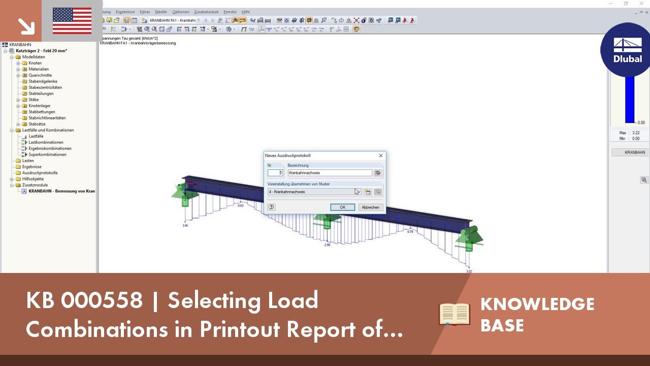 KB 000558 | Selecting Load Combinations in Printout Report of CRANEWAY 8