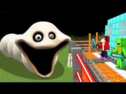 ROBLOX HUNGRY WORM vs Security House in Minecraft Maizen JJ and Mikey Challenge