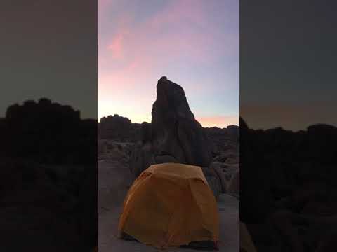 Standing on a boulder right next to my tent