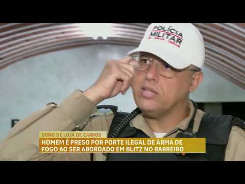 Homem é preso por porte ilegal de arma de fogo ao ser abordado por blitz em BH