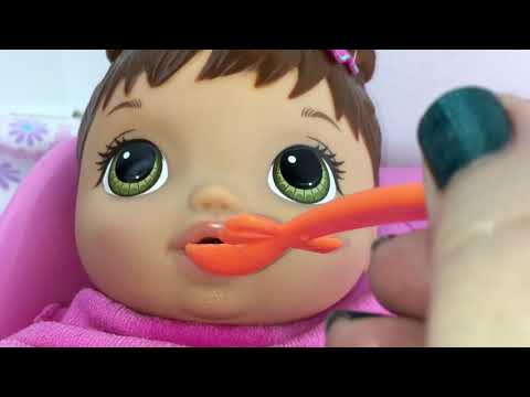 Baby Alive Better Now Bailey Doll Feeding with Baby Born Food Video