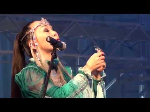Yakutian girl is performing traditional music