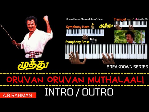 Oruvan Oruvan Muthalaali Intro/Outro Keyboard Cover | Muthu Bgm | Rajini | A.R.Rahman | Allegro Keyz