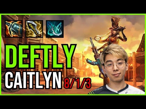 DEFTLY - CAITLYN vs EZREAL ADC - NA Grandmaster - Patch 11.4 QUADRAKILL
