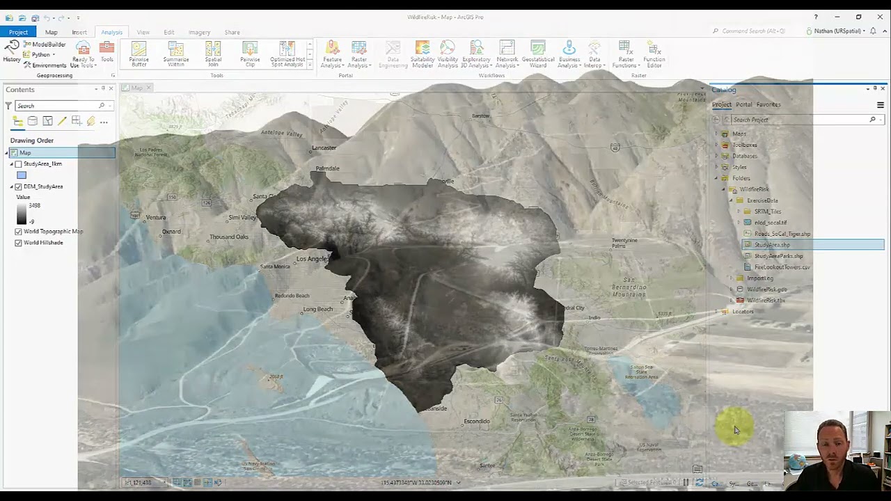 ArcGIS Pro Tutorial: Using Raster Analysis Tools to Model Wildfire Risk in Southern California