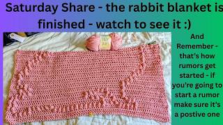 Saturday Share - Rabbit is done, new glasses and a classroom story