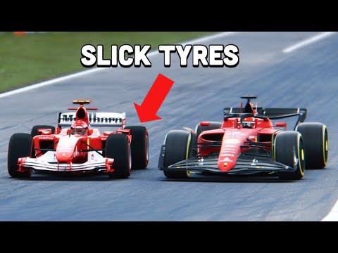 Ferrari F1 2004 Slick Tyres vs Ferrari F1 2022 at Monza