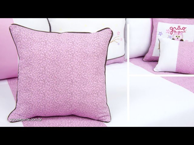 Almofada Estampada Corujinha Rosa | Ref: 52005