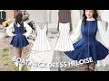 DIY Denim Dress ️ Sewing The Heloise Boat Neck Dress Fall Mini Dress Trend