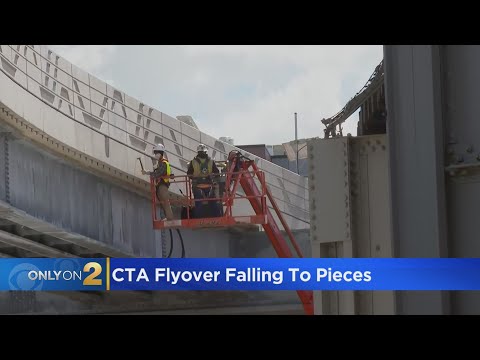 Concrete has been falling for months from CTA Belmont Flyover