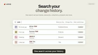 Actorly: Shopify App For Change History, Audit Log and Theme Backups | Install O