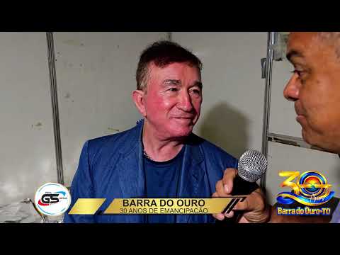 ENTREVISTA COM AMADO BATISTA DURANTE O ANIVERSÁRIO DE BARRA DO OURO