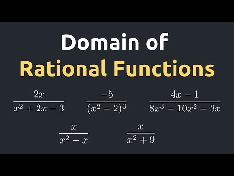 How to Find the Domain of Rational Functions