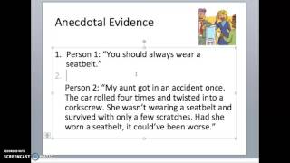 Logical Fallacy #9: Anecdotal Evidence